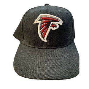 NFL Atlanta Falcons Cap Hat Black Falcon Logo Front Patch Snap Back New w/o Tag
